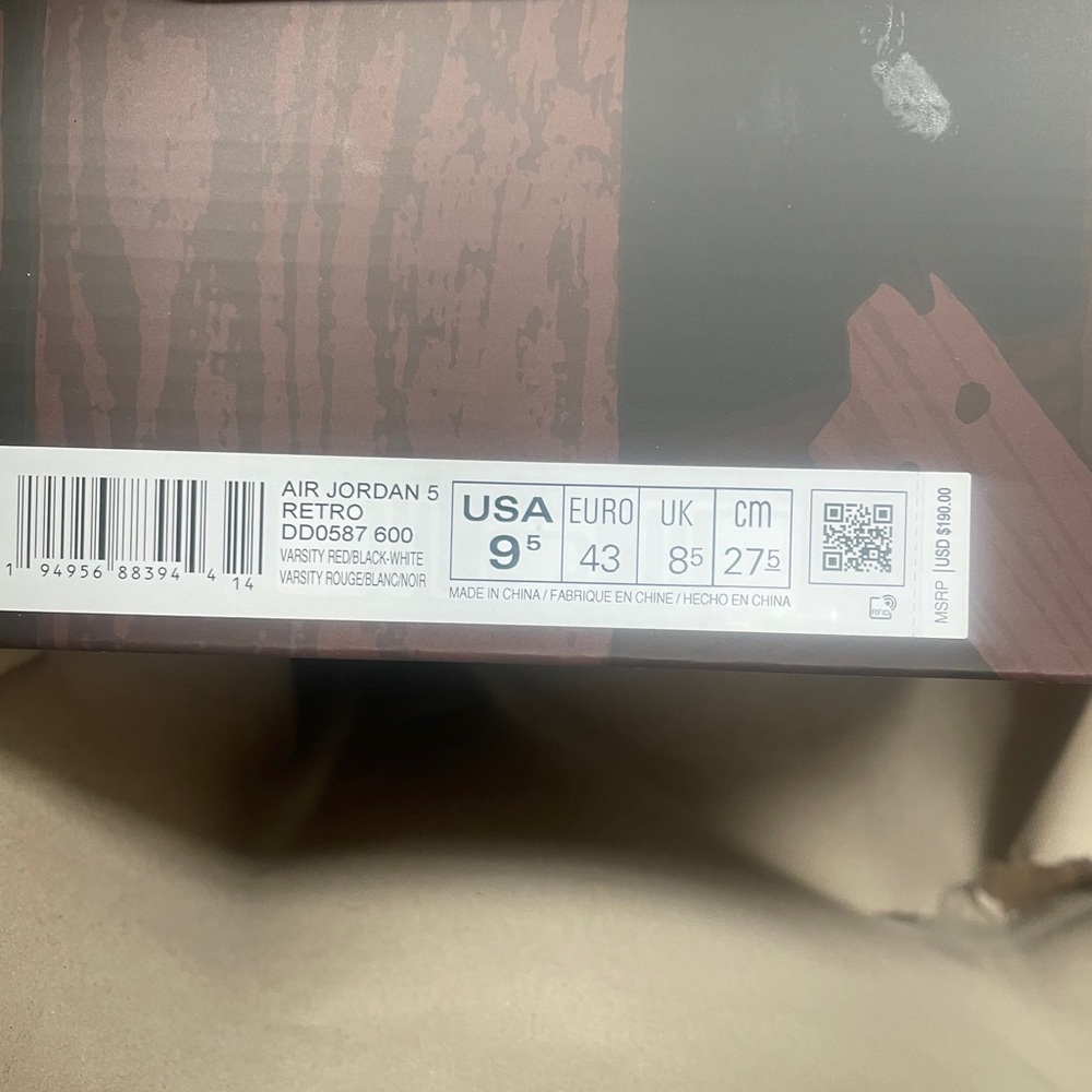 Air Jordan 5 Retro GS 'Raging Bull' 2021 - Picture 6 of 8